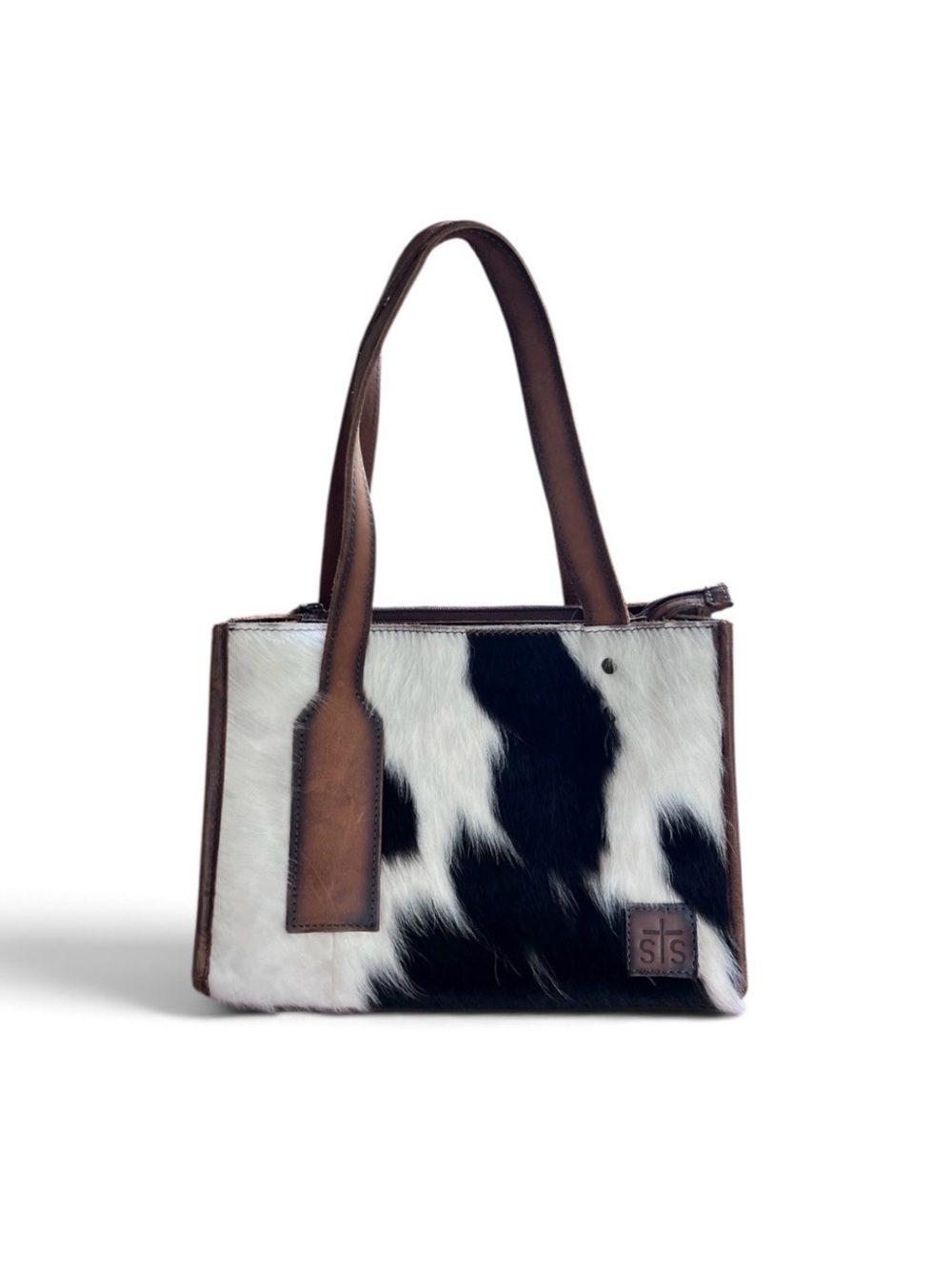STS RANCHWEAR BY CARROLL WOMEN'S Cow Hair Print HAIR-ON HIDE Leather PURSE Bag - Picture 4 of 13